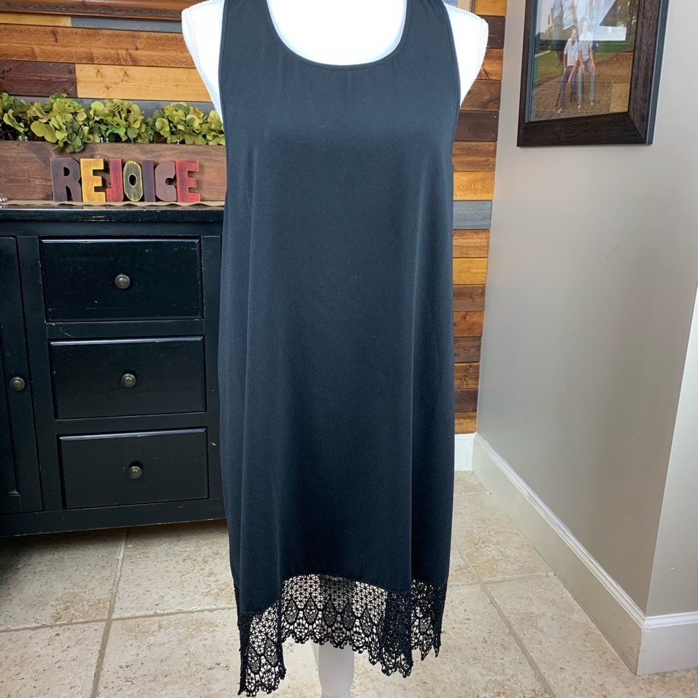 Leith Shift Dress with Lace Hem